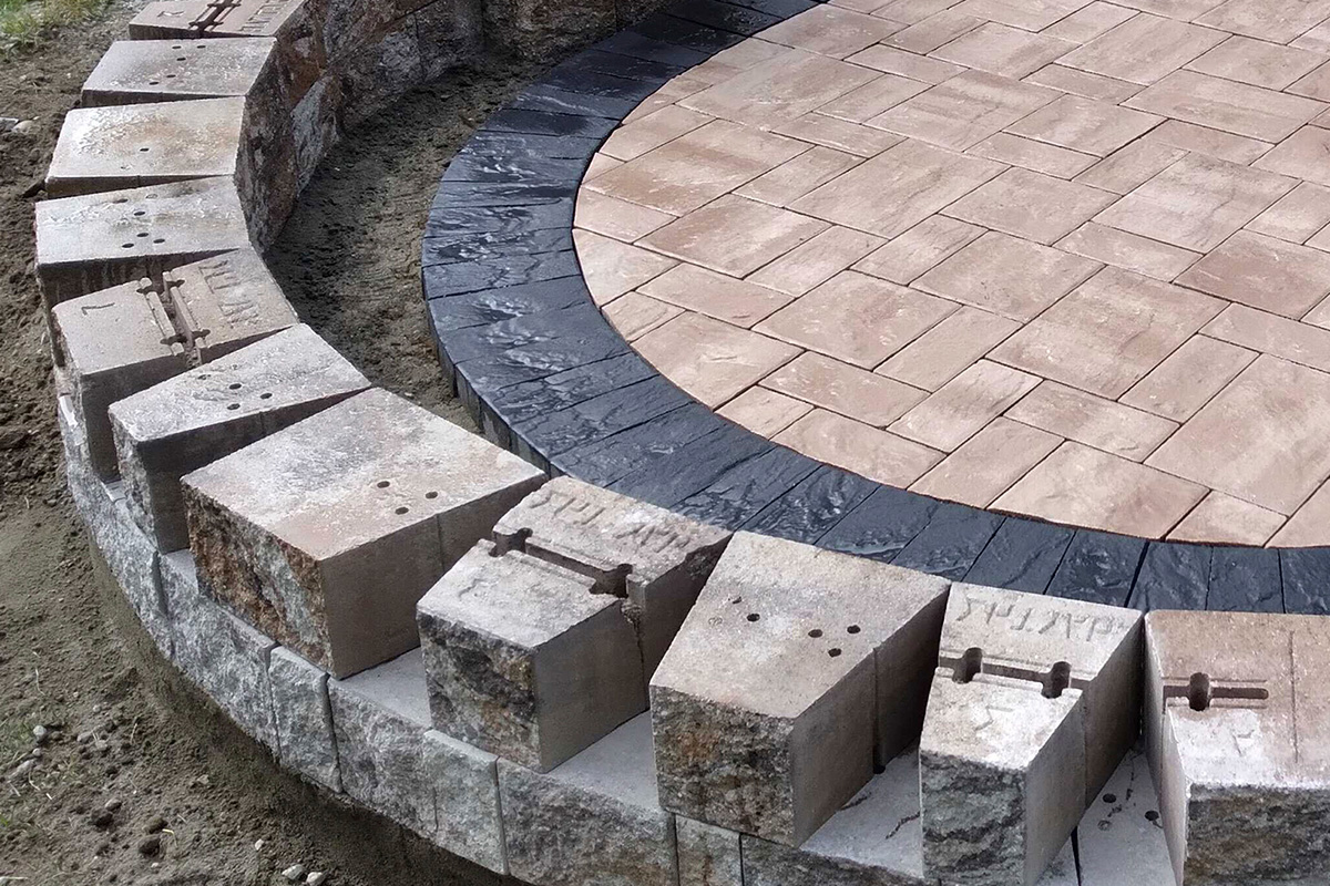 Stone Seating Wall, paver sitting wall