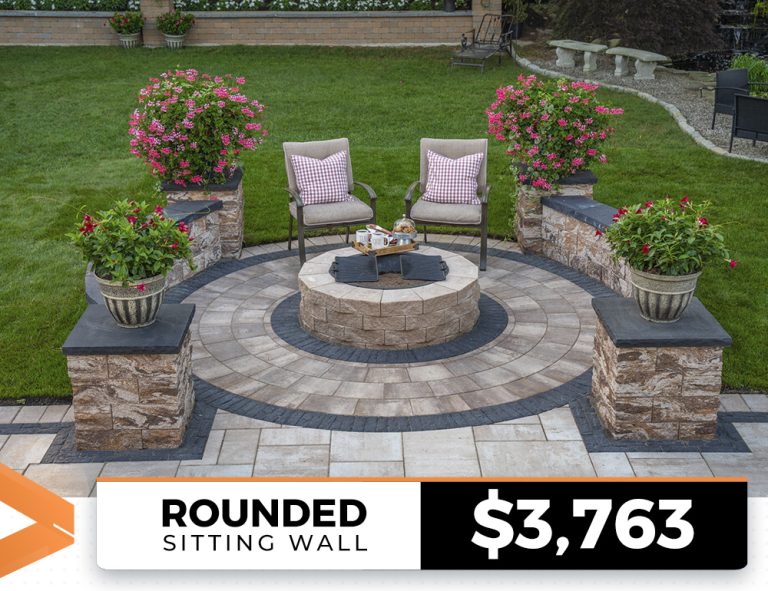 Stone Seating Wall, paver sitting wall