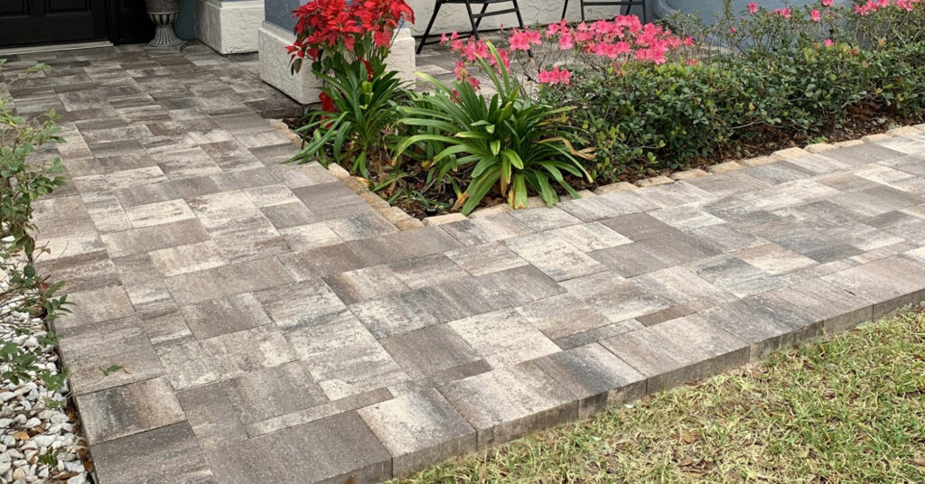 walkway paver design ideas for Florida curb appeal