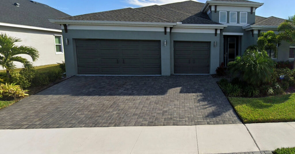 paver driveway installation in Florida home