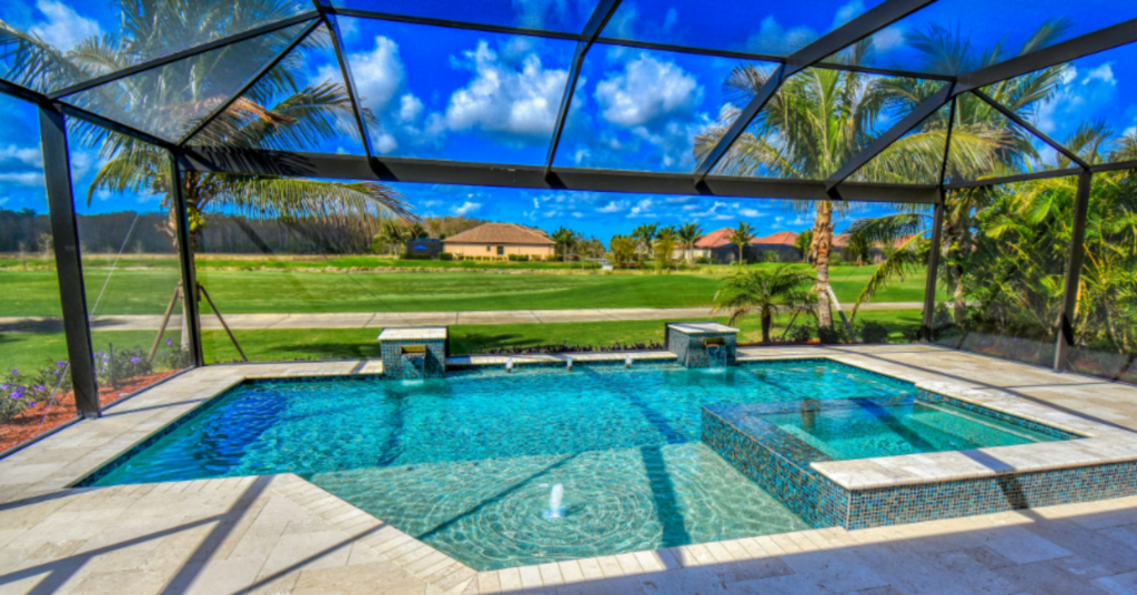 damaged pool enclosure screen after storm