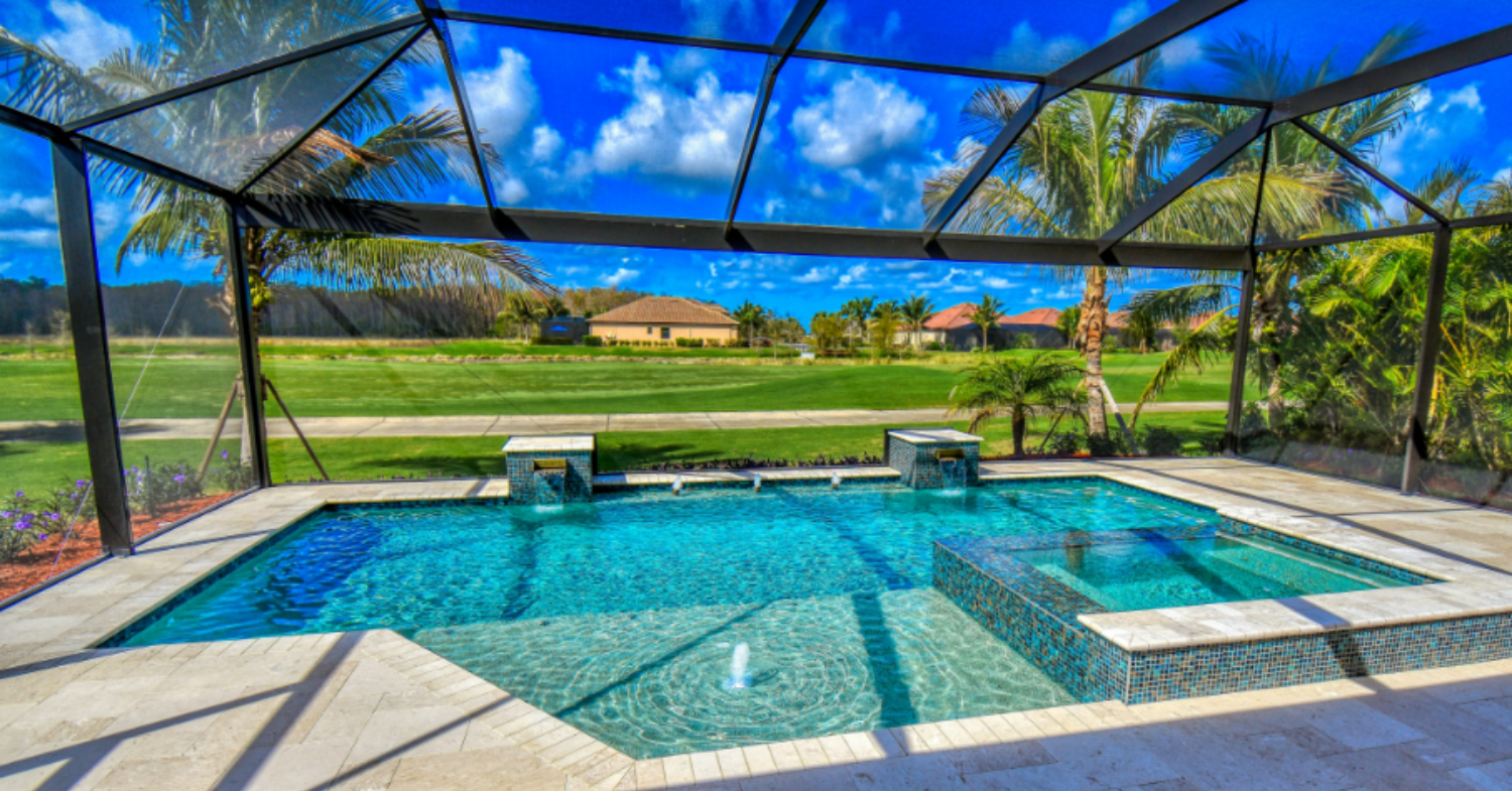 damaged pool enclosure screen after storm