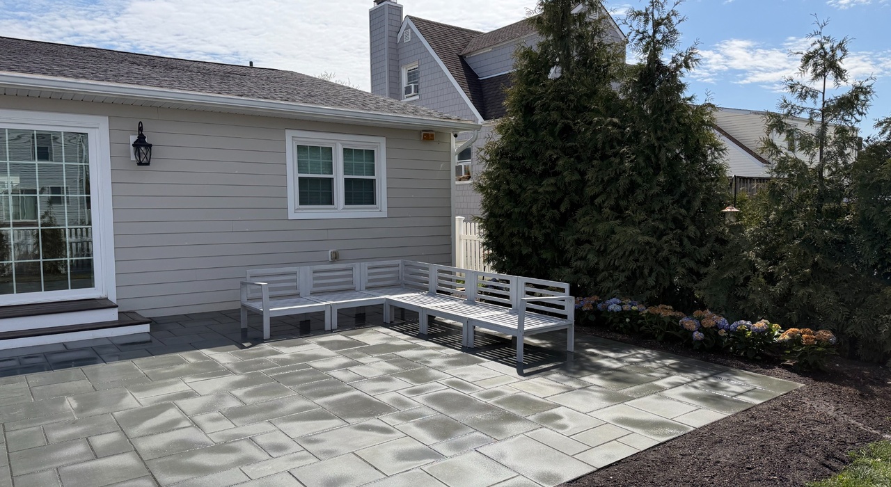 paver walkway design showing curves, drainage planning, front walkway pavers, and backyard path connections