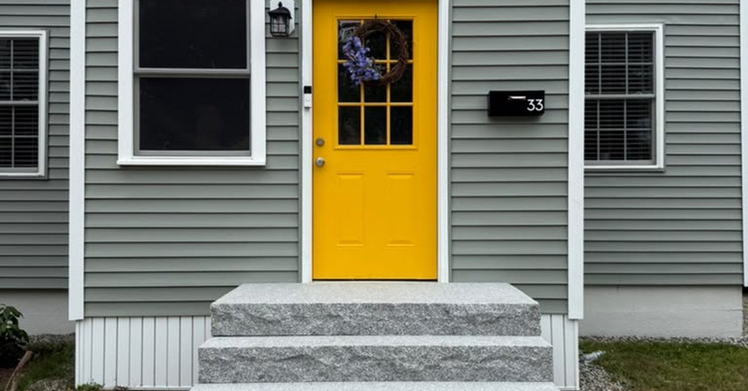 granite steps installation in Derry