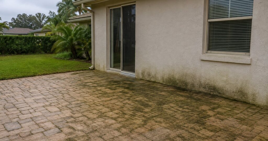 algae on Florida pavers
