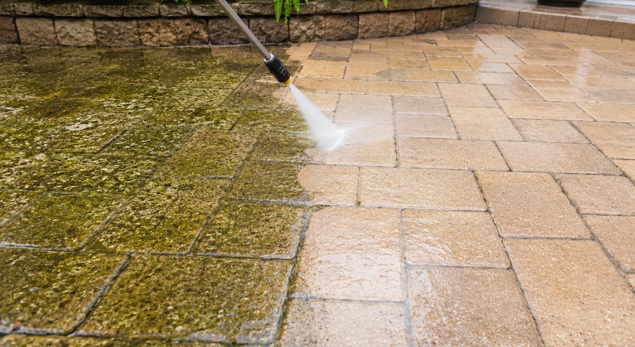 algae on Florida pavers